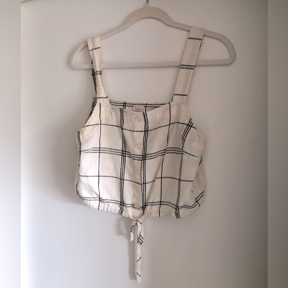 Target cropped checkered top